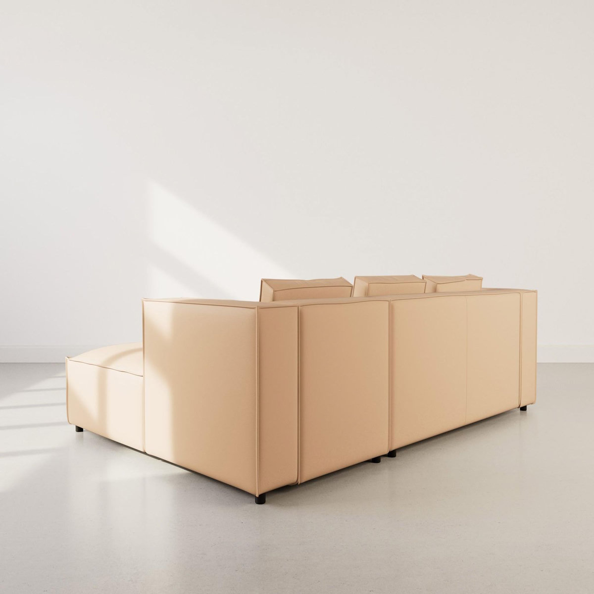 LISA DESIGN Stella - canapé d'angle droit 4 places en simili