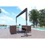 Voir la diapositive 4 : CONCEPT USINE Store banne double pente 4 x 3 m gris ISEO