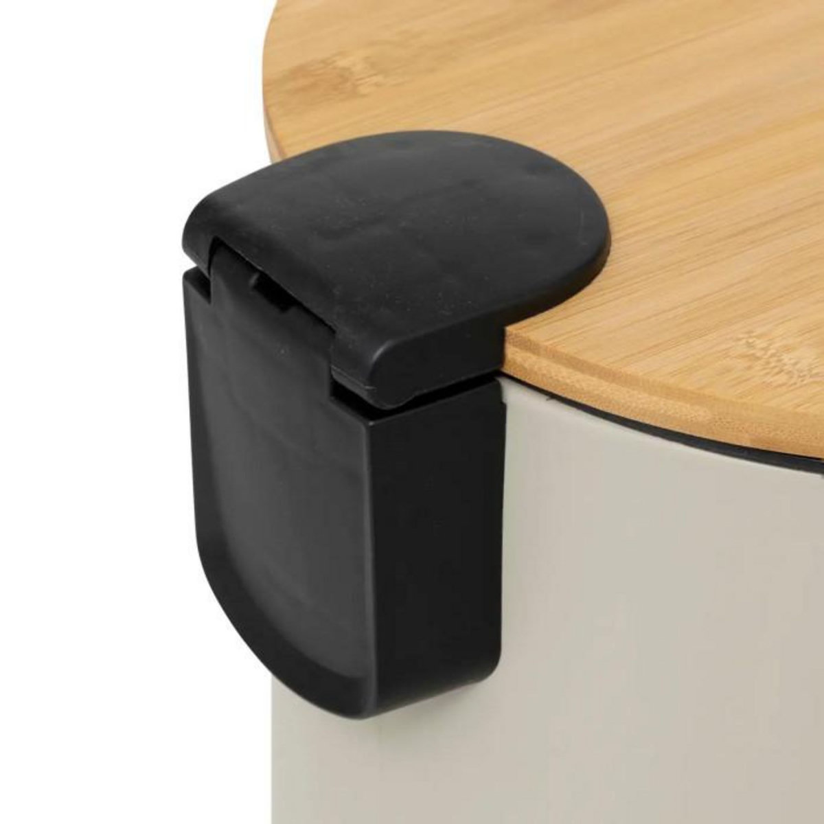 FIVE Poubelle en Métal & Bambou  Natureo  30L Beige Lin