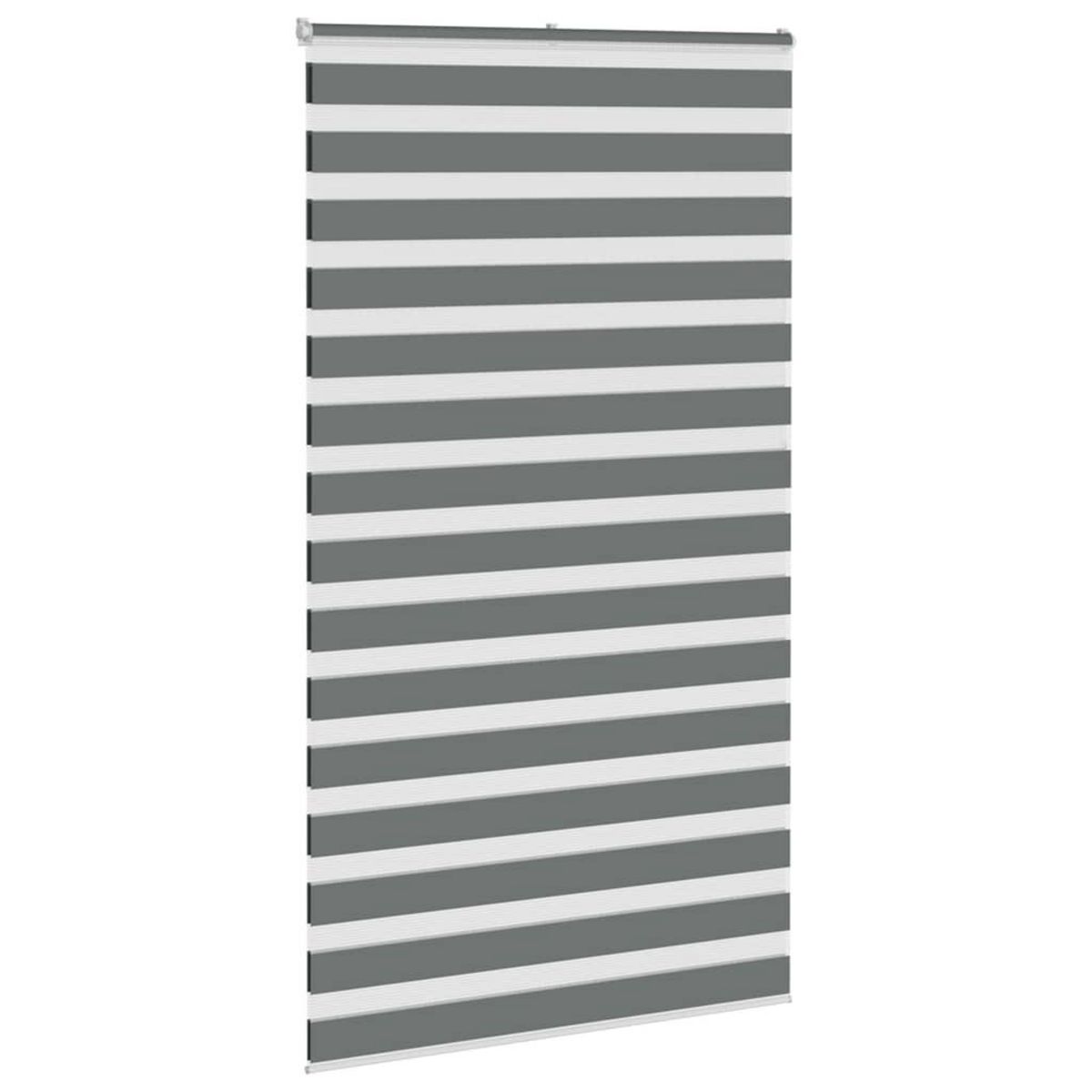 VIDAXL Store zebre gris fonce largeur du tissu 125,9 cm polyester