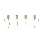 PRESENT TIME Bougeoir design métal Row. Coloris disponibles : Blanc