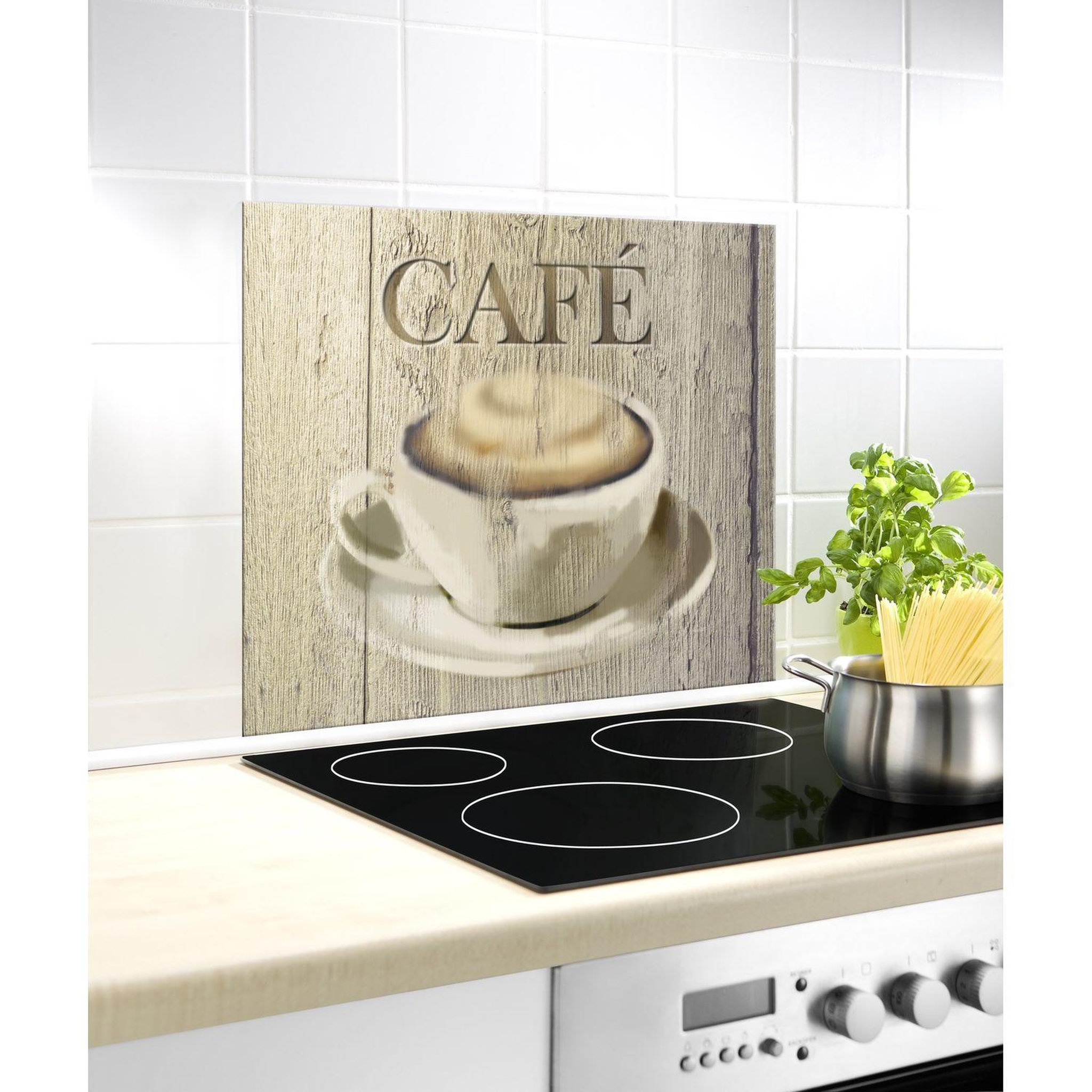 Voir la diapositive 2 : Wenko Fond de hotte café - l. 50 x l. 60 cm - marron