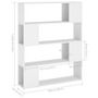 Voir la diapositive 6 : VIDAXL Bibliotheque/Separateur de piece Blanc 100x24x124 cm