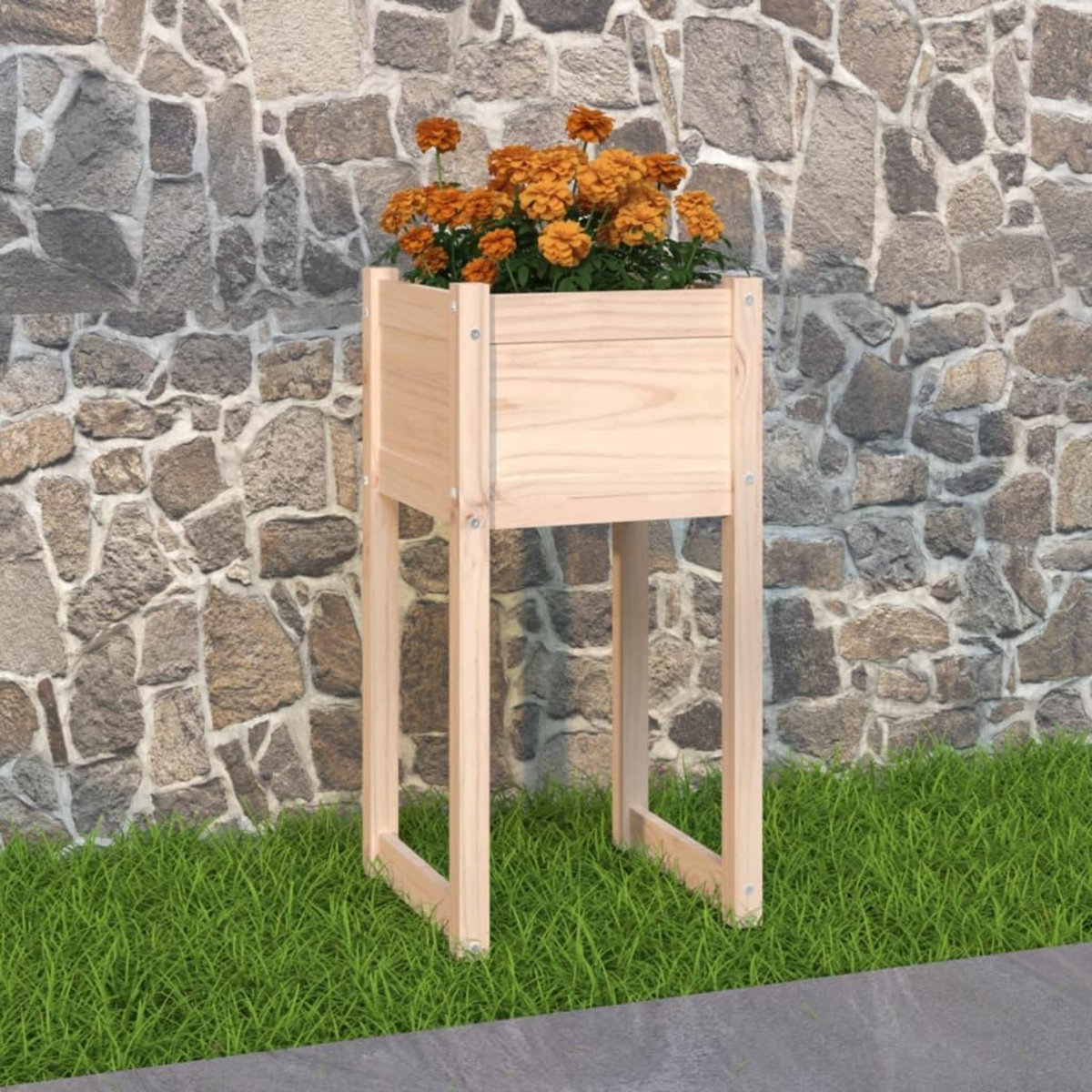 VIDAXL Jardiniere 40x40x81 cm Bois massif de pin