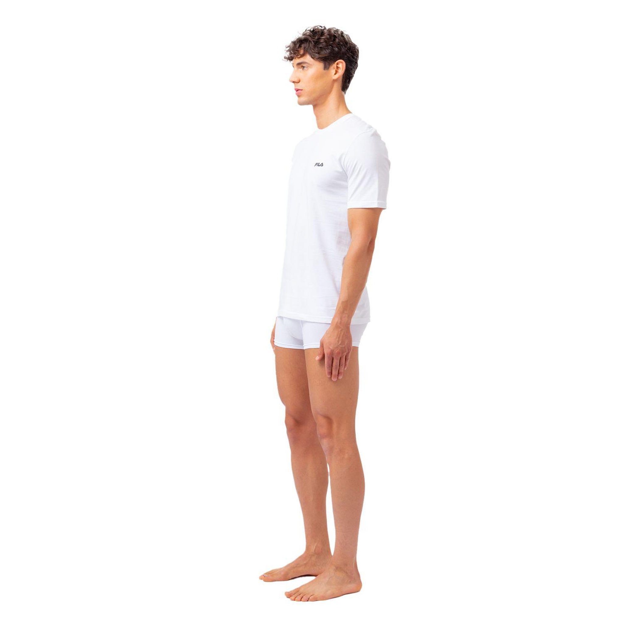 Voir la diapositive 5 : FILA Lot de 2 maillots de corps col rond homme en coton fu5053