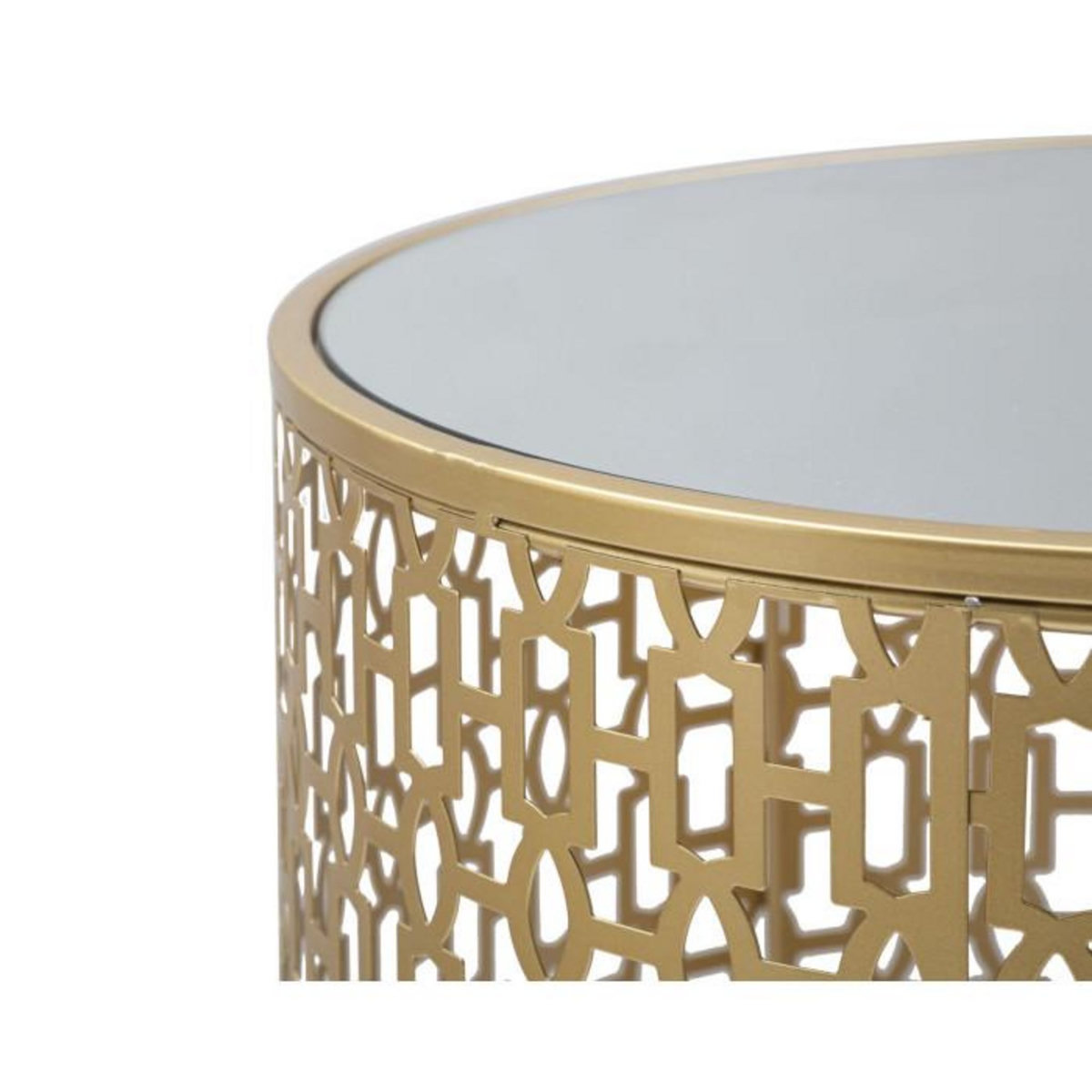 Paris Prix Lot de 2 Tables d'Appoint Design  Oblin  50cm Or