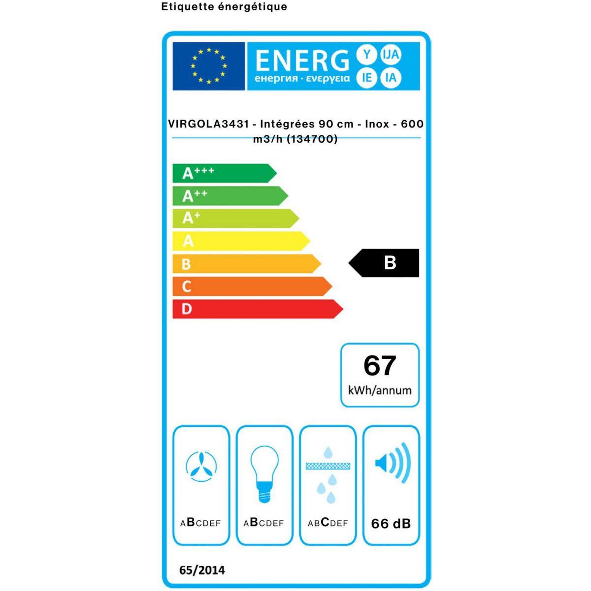 Voir la diapositive 6 : Falmec Hotte encastrable VIRGOLA3431