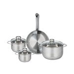 ELO Ensemble de 1 Poêle de cuisson 28 cm et 3 faitouts 14, 16 et 24 cm Elo Profi Brillant