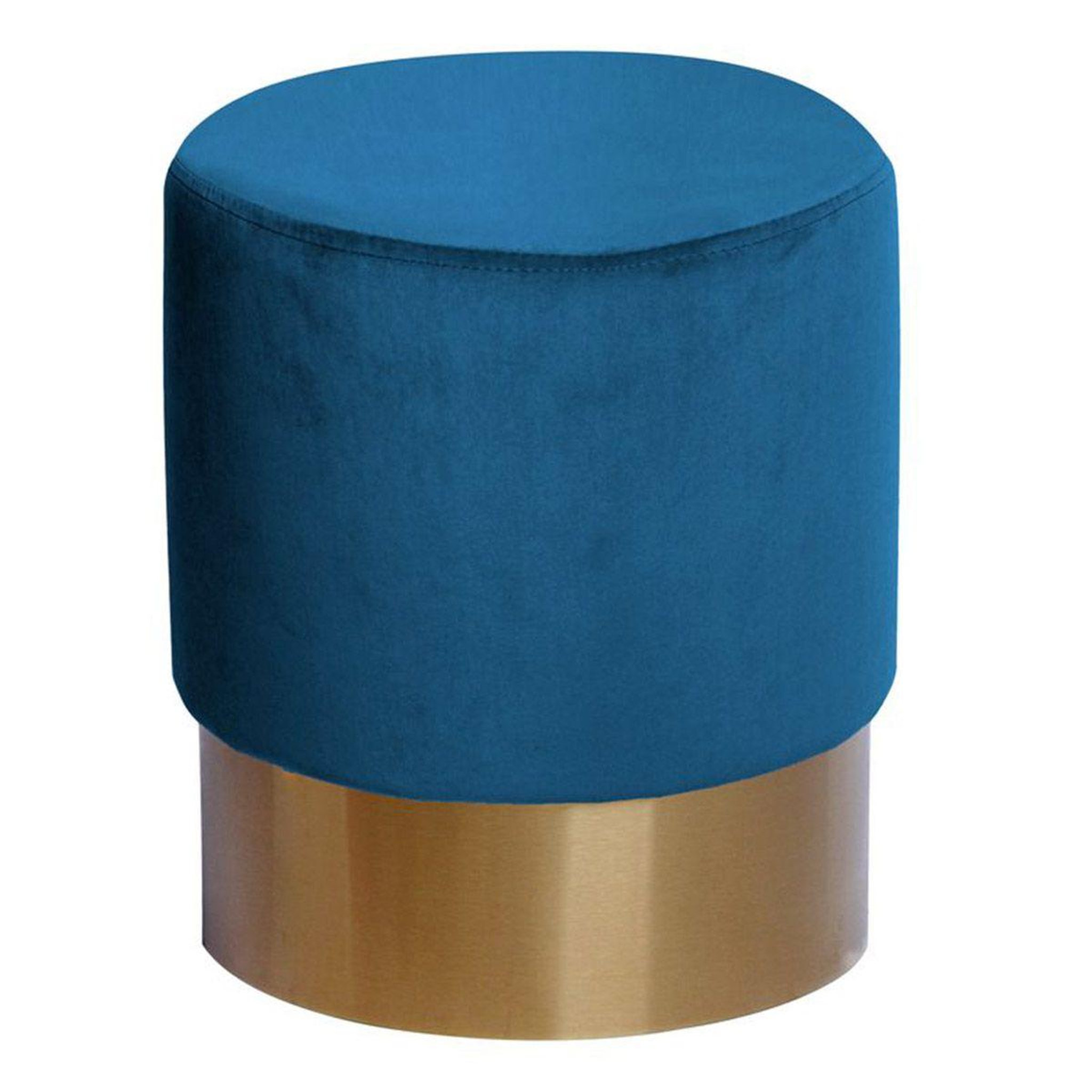 Paris Prix Pouf rond design  nano  42cm bleu