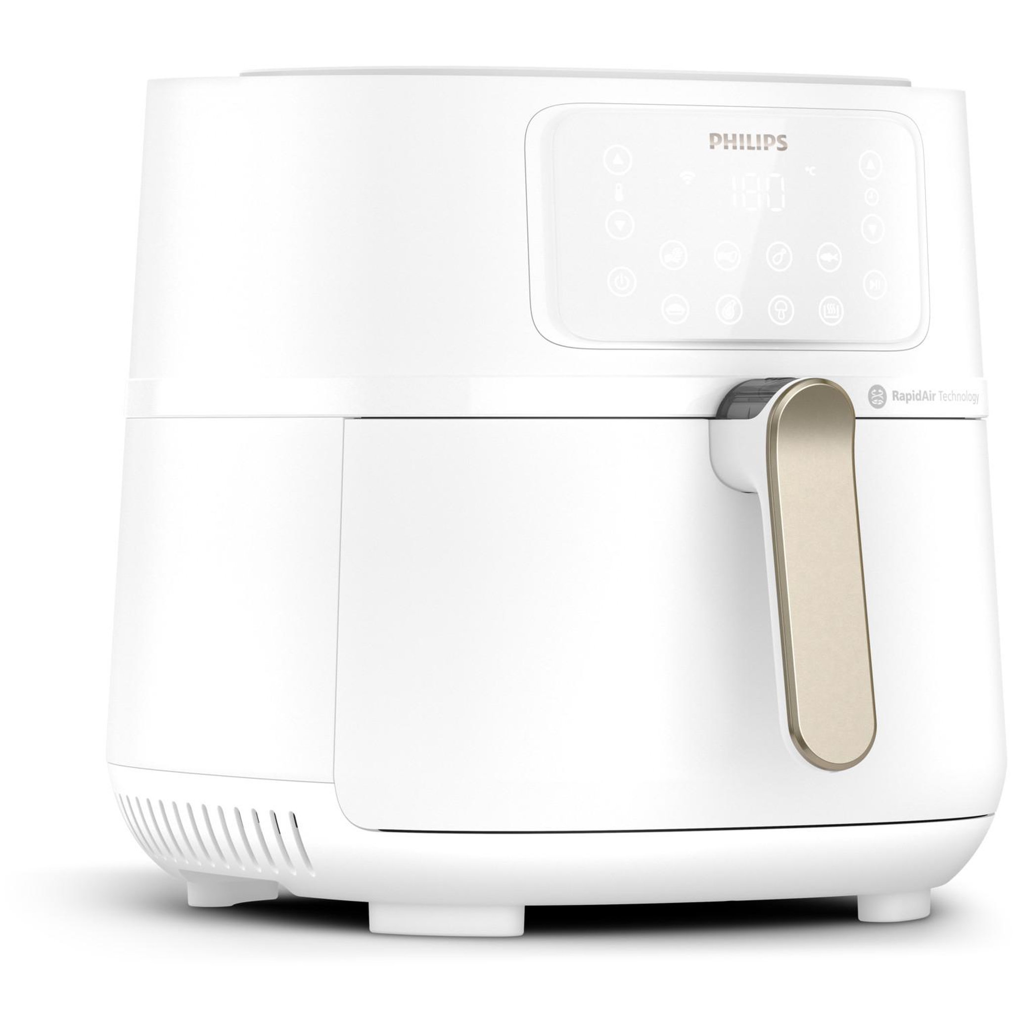 Philips Friteuse à air philips série 5000 7,2 l 16 en 1 avec application de recettes hd9285.00 argent blanc