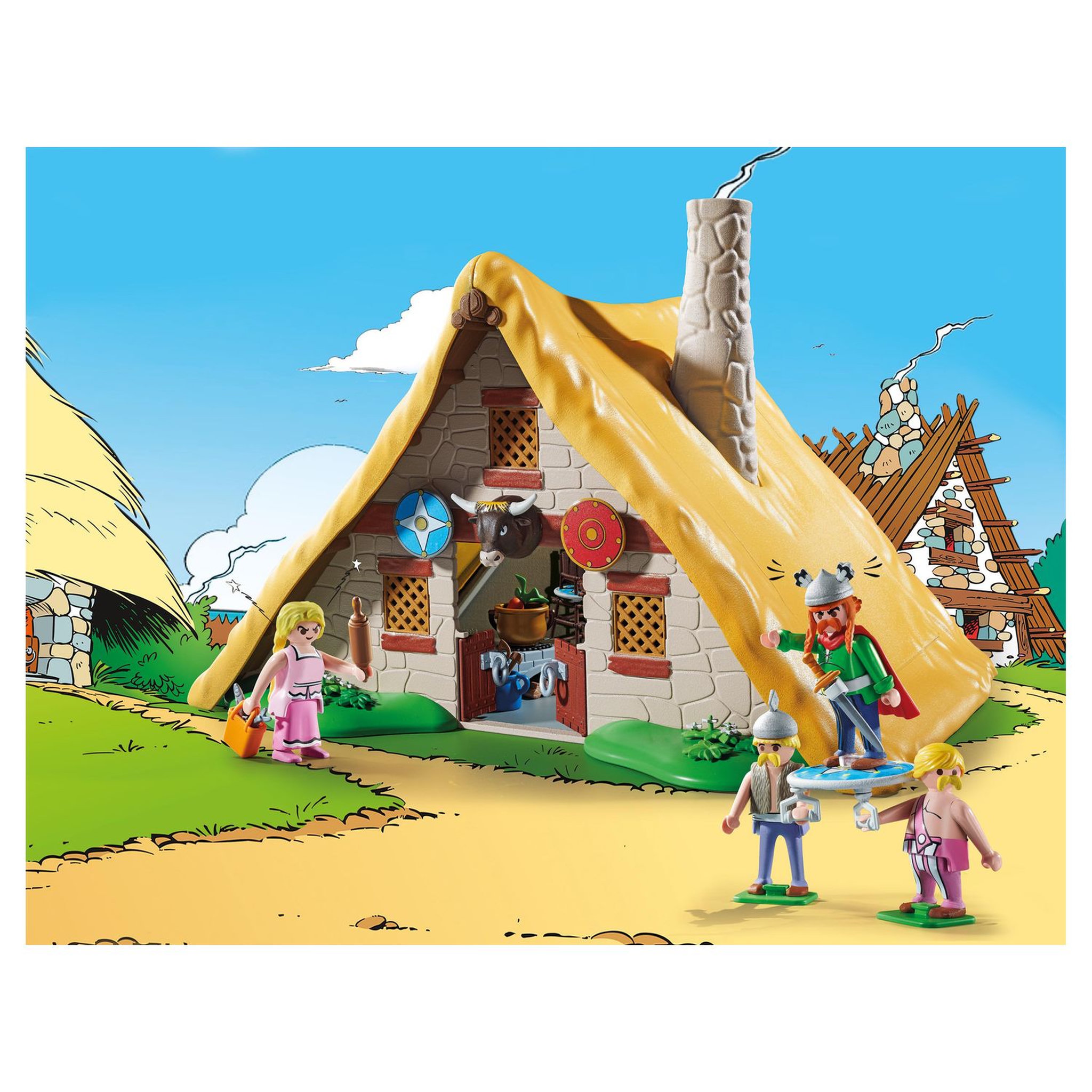 Voir la diapositive 3 : PLAYMOBIL 70932 - Astérix : La hutte d'Abraracourcix