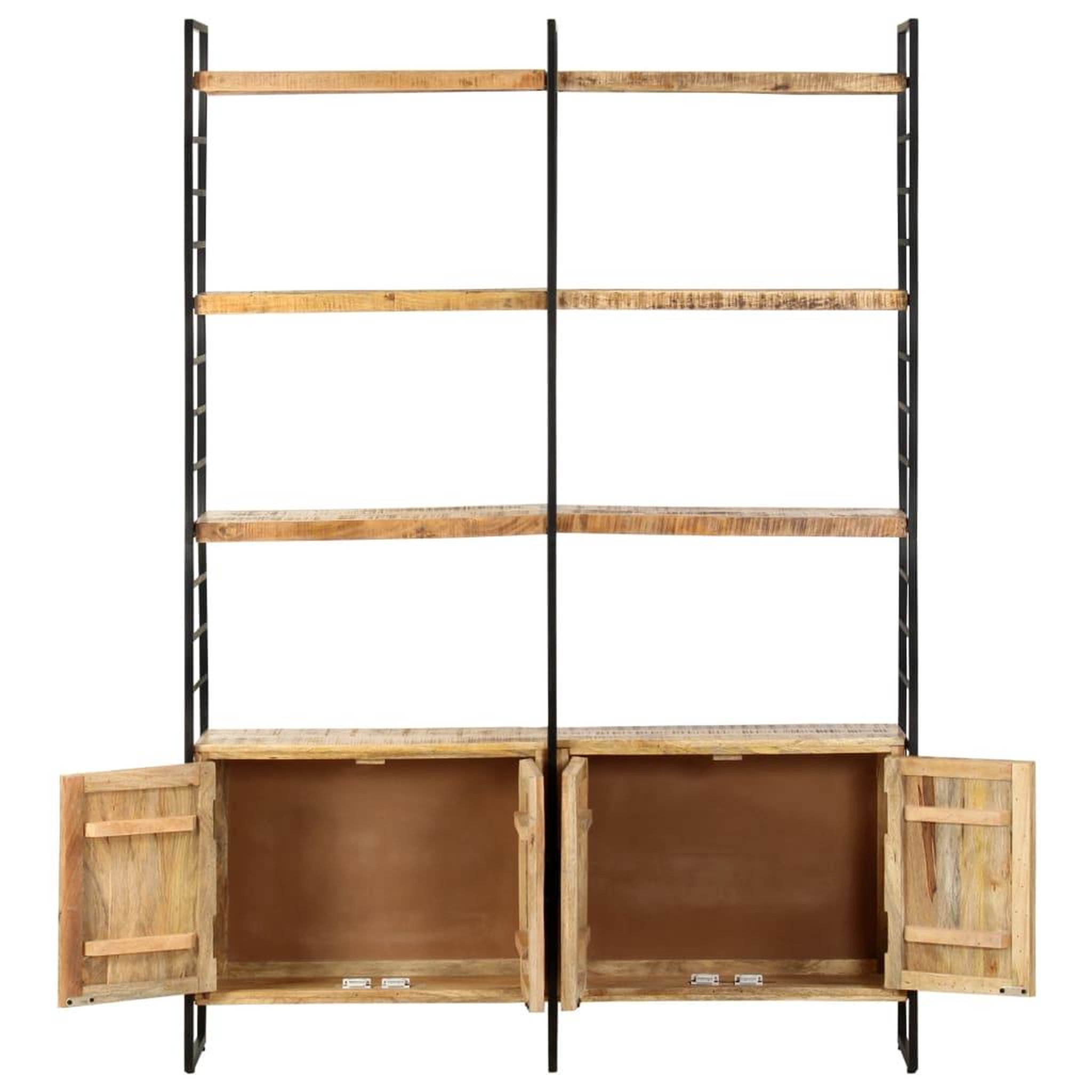 Voir la diapositive 3 : VIDAXL Bibliotheque a 4 niveaux 124x30x180 cm Bois de manguier brut