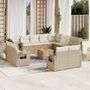 Voir la diapositive 1 : VIDAXL Salon de jardin avec coussins 12 pcs beige resine tressee
