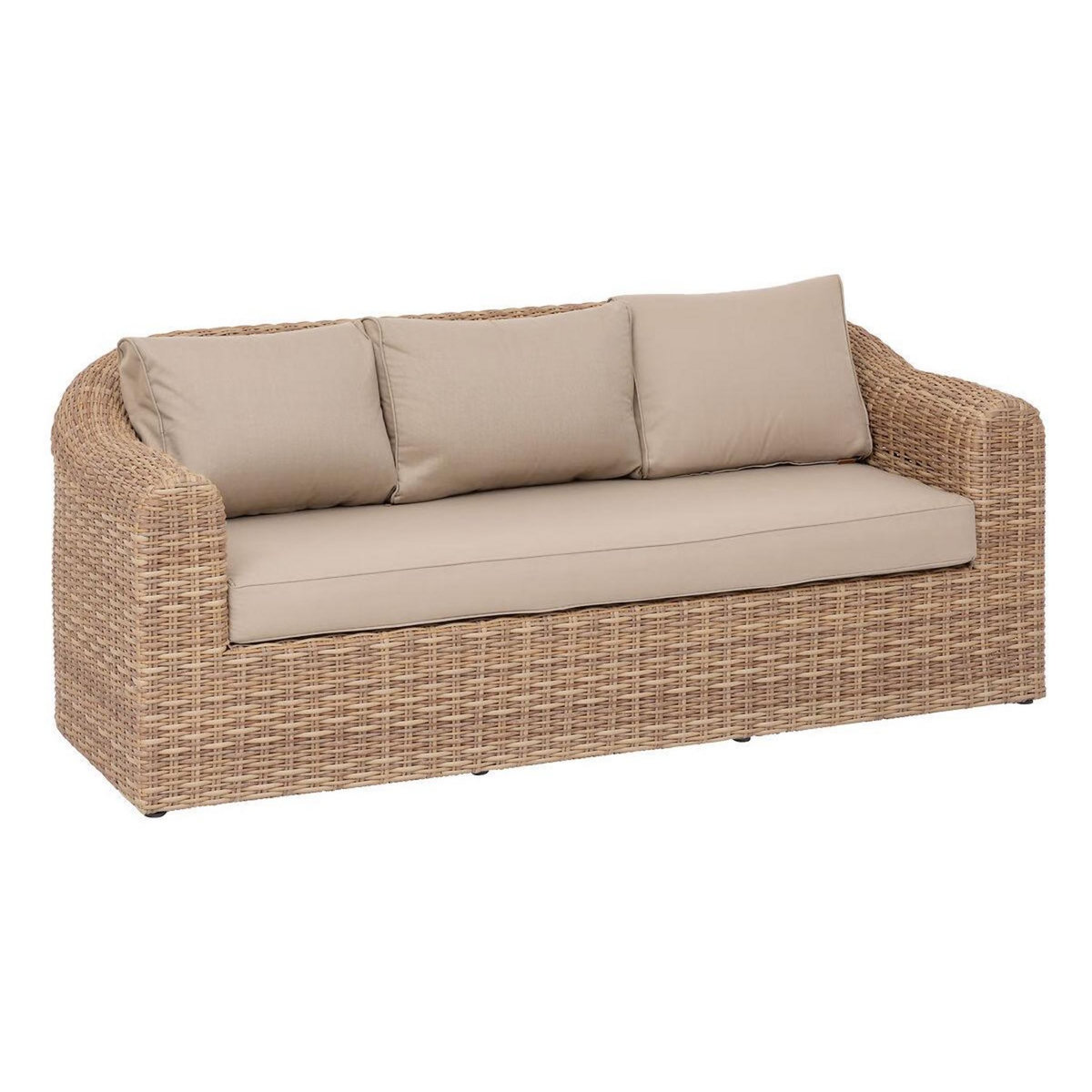 HESPERIDE Salon de jardin en résine tressée Moorea Savana - 5 places - Hespéride