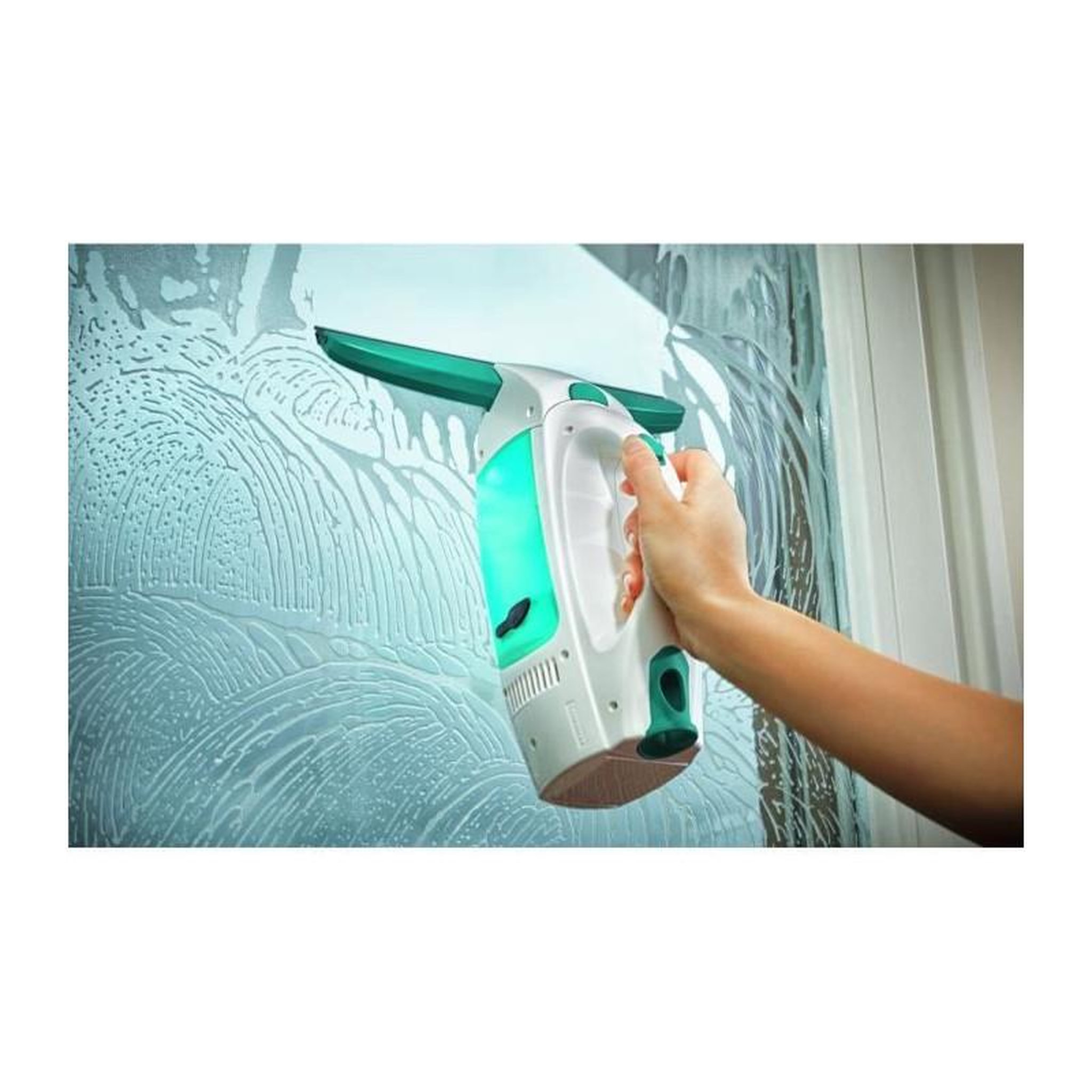 Voir la diapositive 2 : Leifheit Leifheit 51003 Kit aspirateur a vitres Dry + Clean avec manche et mouilleur, lave vitre sans traces, nettoyeur vitres multi usag