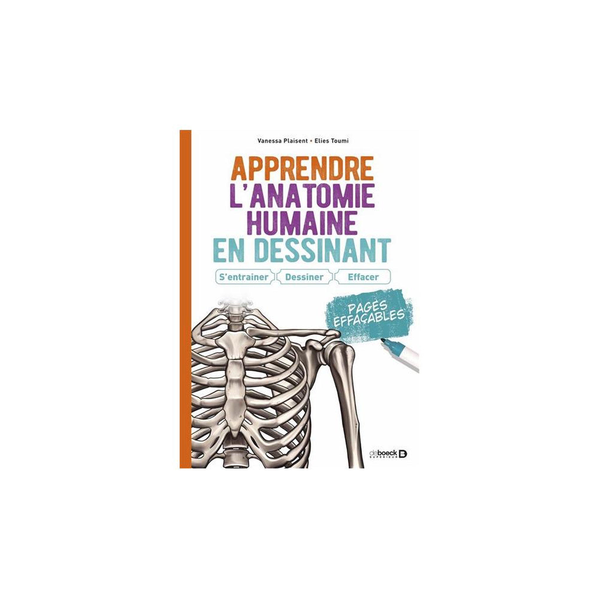 Cahier d'apprentissage en dessin d'anatomie humaine : s'entraîner, dessiner, effacer
