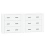 Voir la diapositive 2 : VIDAXL Buffets 2 pcs blanc bois d'ingenierie
