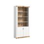 Voir la diapositive 1 : BEST MOBILIER Coventry - étagère - blanc et effet bois - 101x204 cm