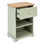 Voir la diapositive 2 : ATMOSPHERA Table de Chevet Avec Tiroir  Mohéa  67cm Vert Céladon