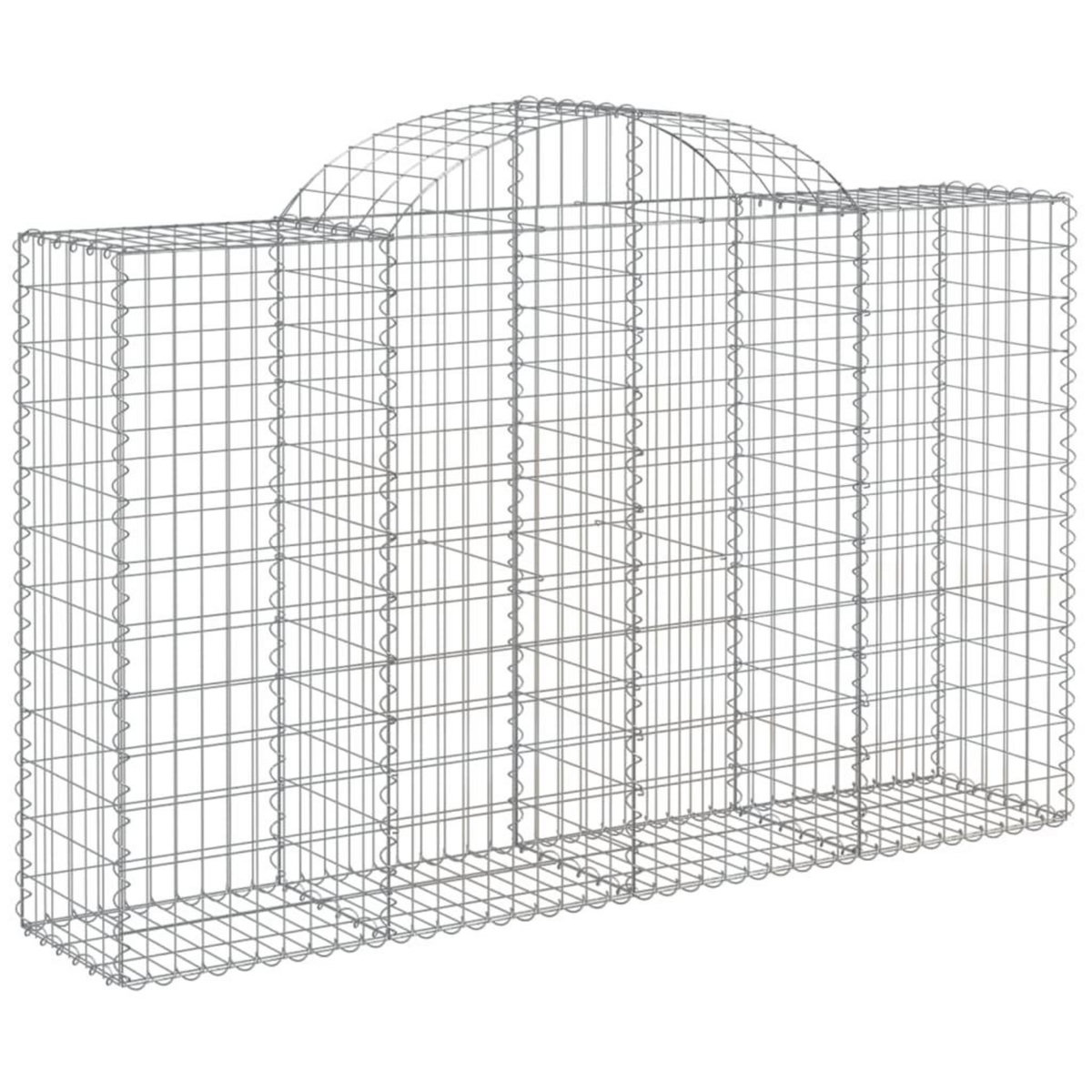 VIDAXL Paniers a gabions arques 13 pcs 200x50x120/140 cm Fer galvanise