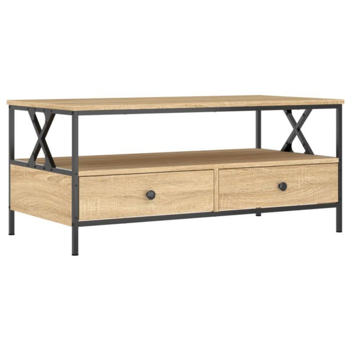 VIDAXL Table basse chêne sonoma 100x51x45 cm bois d ingénierie