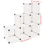Voir la diapositive 6 : VIDAXL Organisateur de rangement cube avec 6 compartiments Blanc