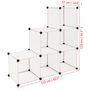 Voir la diapositive 6 : VIDAXL Organisateur de rangement cube avec 6 compartiments Blanc