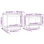 Voir la diapositive 6 : VIDAXL Tables basses gigognes 2 pcs Marron miel Bois de pin massif