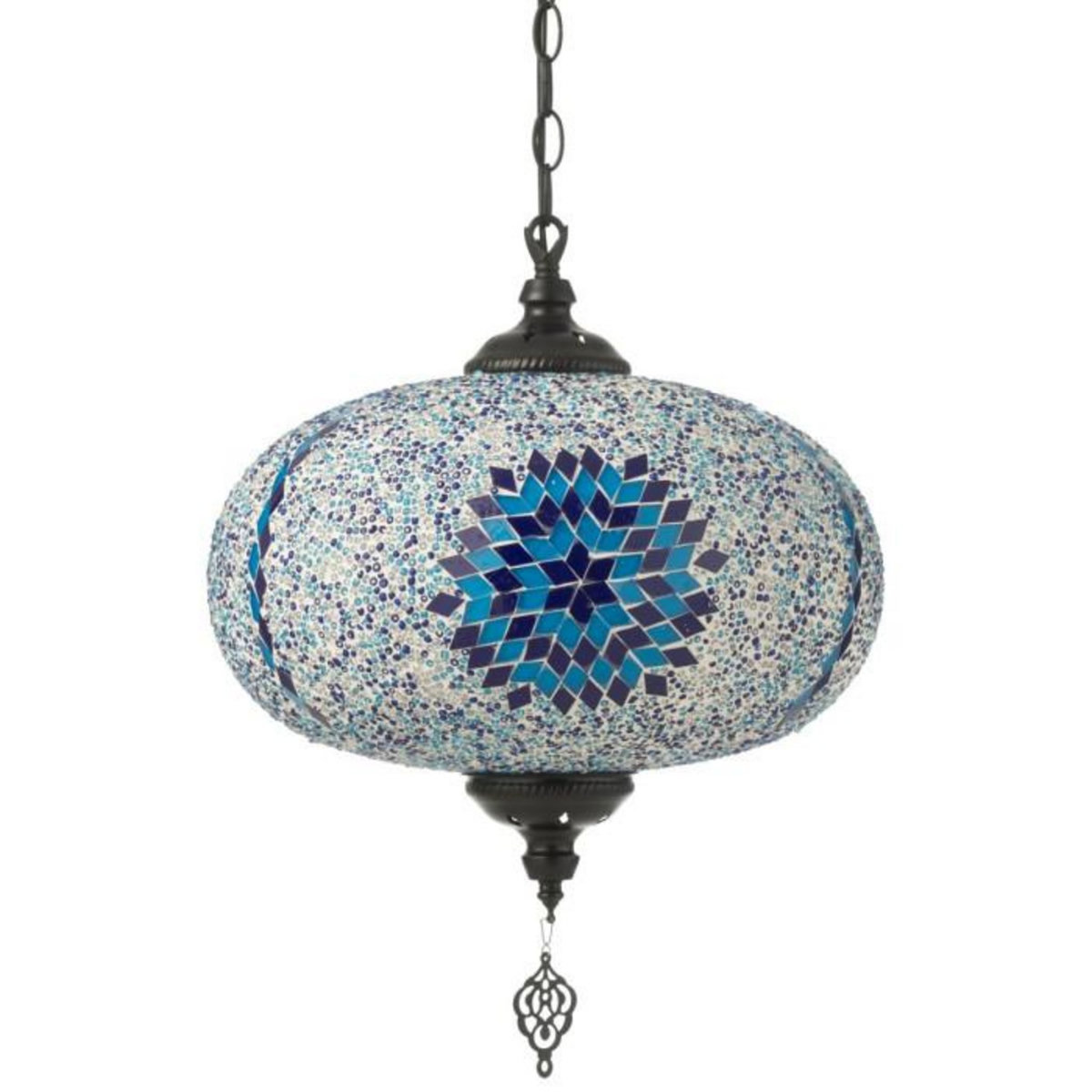 Paris Prix Lampe Suspension Mosaïque  Neal  30cm Bleu