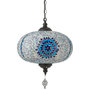Voir la diapositive 2 : Paris Prix Lampe Suspension Mosaïque  Neal  30cm Bleu
