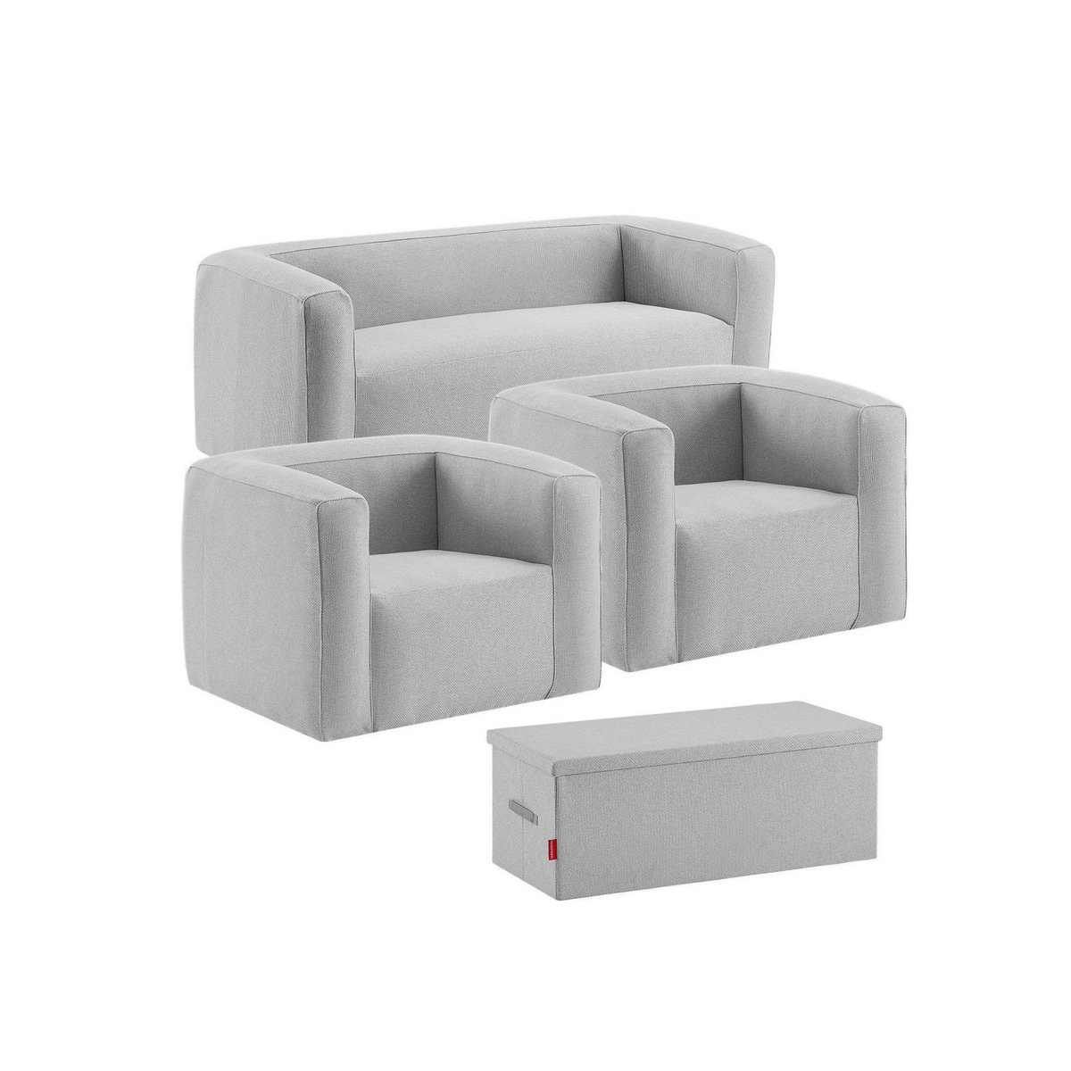 TERRACOTTA Salon gonflable 5 places - Terracotta - Intérieur et extérieur - Gris clair