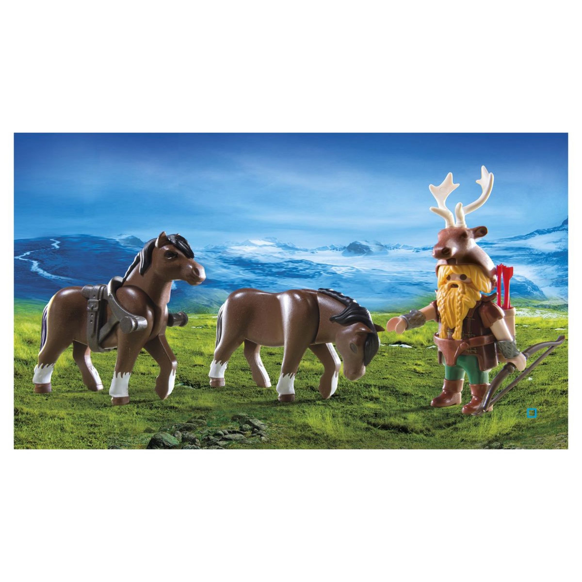 PLAYMOBIL 9341 - Knights - Char de combat, baliste et nains