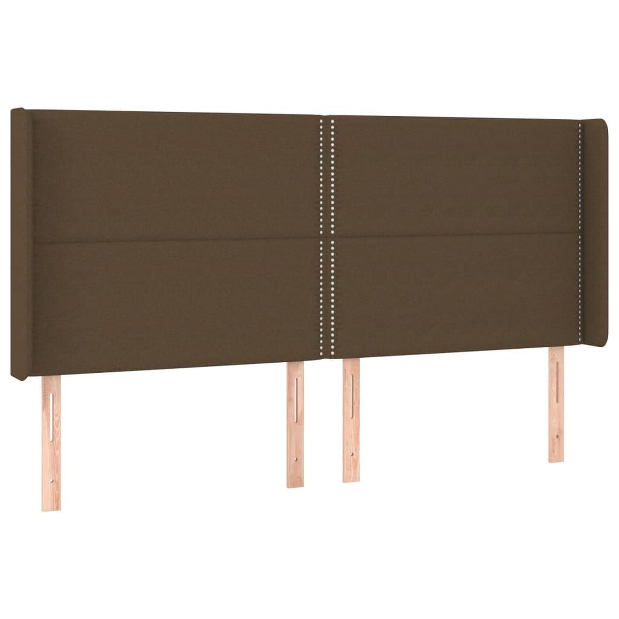 Voir la diapositive 3 : VIDAXL Tete de lit a LED Marron fonce 183x16x118/128 cm Tissu