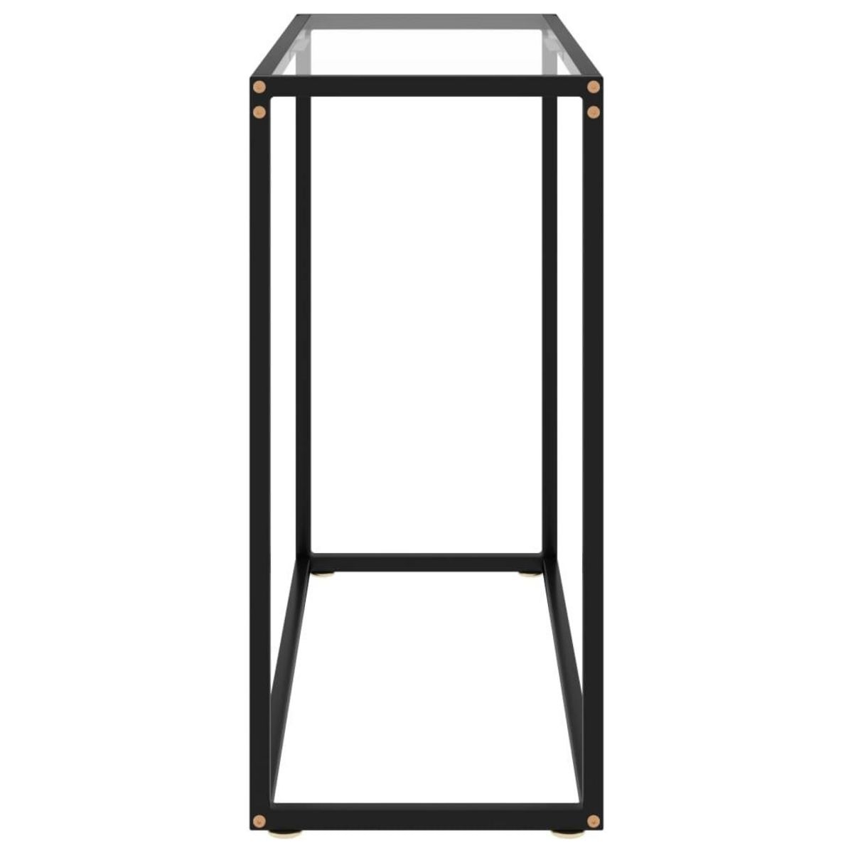 VIDAXL Table console Transparent 80x35x75 cm Verre trempe
