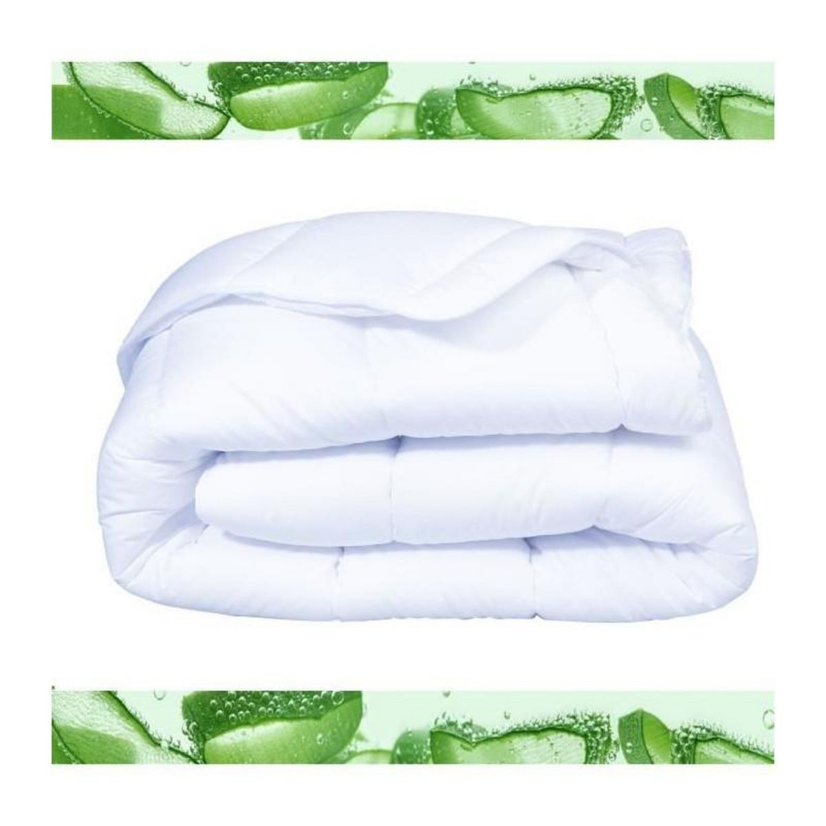DODO Couette 240x260 cm DODO ALoe - Tempérée - 300G/m² - Couette 2 personnes - Douce et Confortable - Blanc