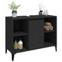 Voir la diapositive 4 : VIDAXL Meuble d'evier noir 80x33x60 cm bois d'ingenierie