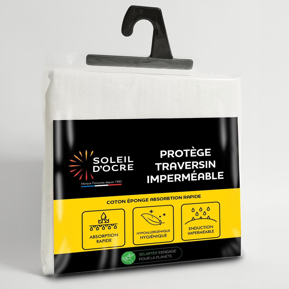 SOLEIL D'OCRE Taie protège traversin EPONGE imperméable