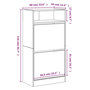 Voir la diapositive 6 : VIDAXL Armoire a chaussures noir 60x34x116 cm bois d'ingenierie