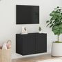 Voir la diapositive 3 : VIDAXL Meuble TV mural noir 60x30x41 cm