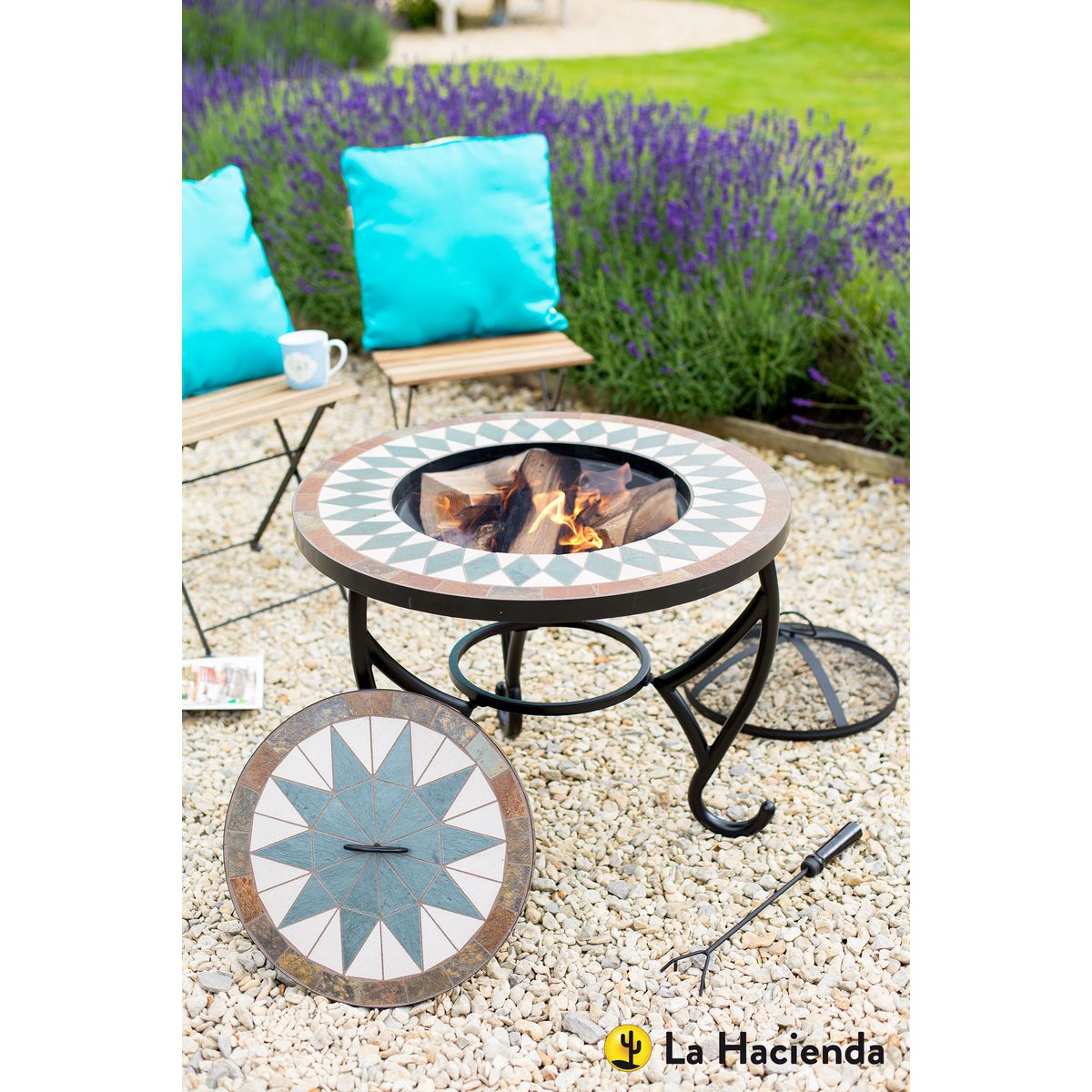 LA HACIENDA Barbecue brasero 3 en 1 SPARTA