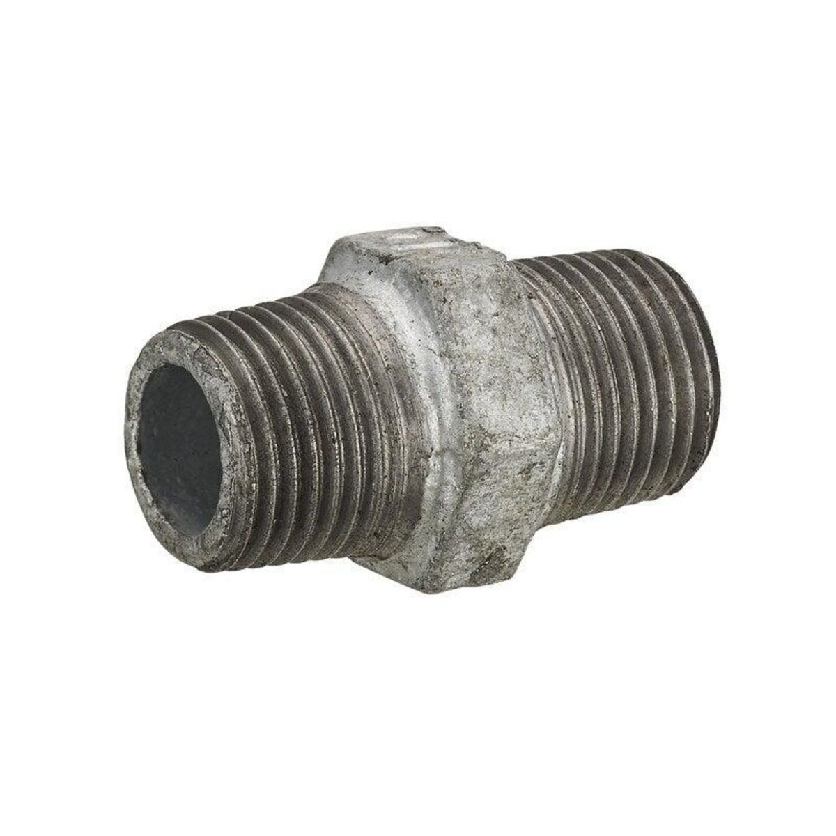CENTRALE BRICO Manchon pour pour tube en acier galvanisé, male/male, diam. 33 x 42 mm