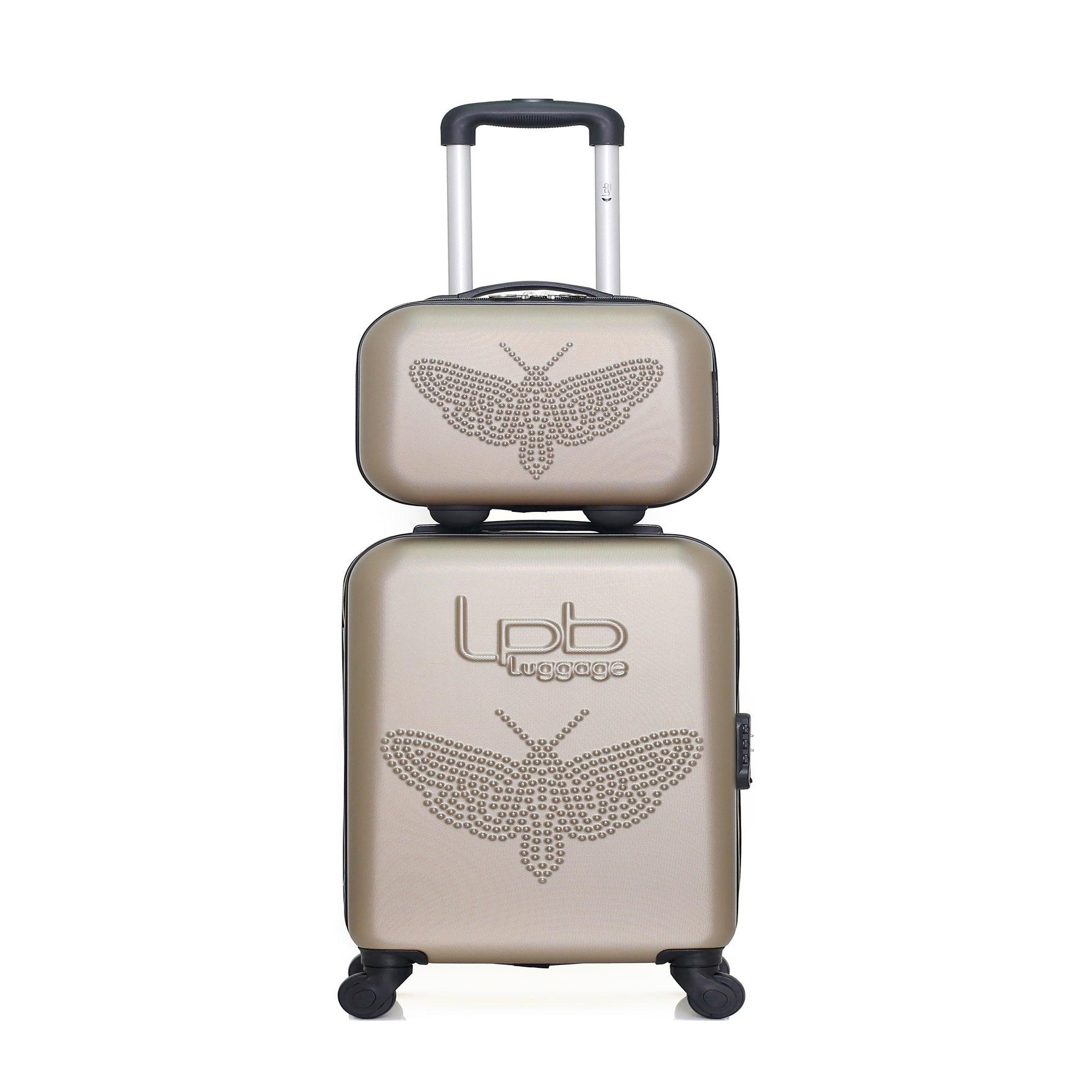 LES P'TITES BOMBES LPB Lpb luggage - set de 2 valises francette-h 50 cm 4 roues. Coloris disponibles : Noir, Gris, Orange, Beige, Vert