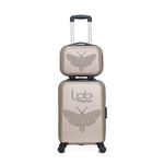 LES P'TITES BOMBES LPB LPB LUGGAGE - Set de 2 Valises FRANCETTE-H 50 cm 4 Roues. Coloris disponibles : Bleu, Noir, Gris, Beige, Vert, Rouge