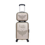 LES P'TITES BOMBES LPB LPB LUGGAGE - Set de 2 Valises FRANCETTE-H 50 cm 4 Roues. Coloris disponibles : Bleu, Beige, Noir, Gris, Vert, Rouge