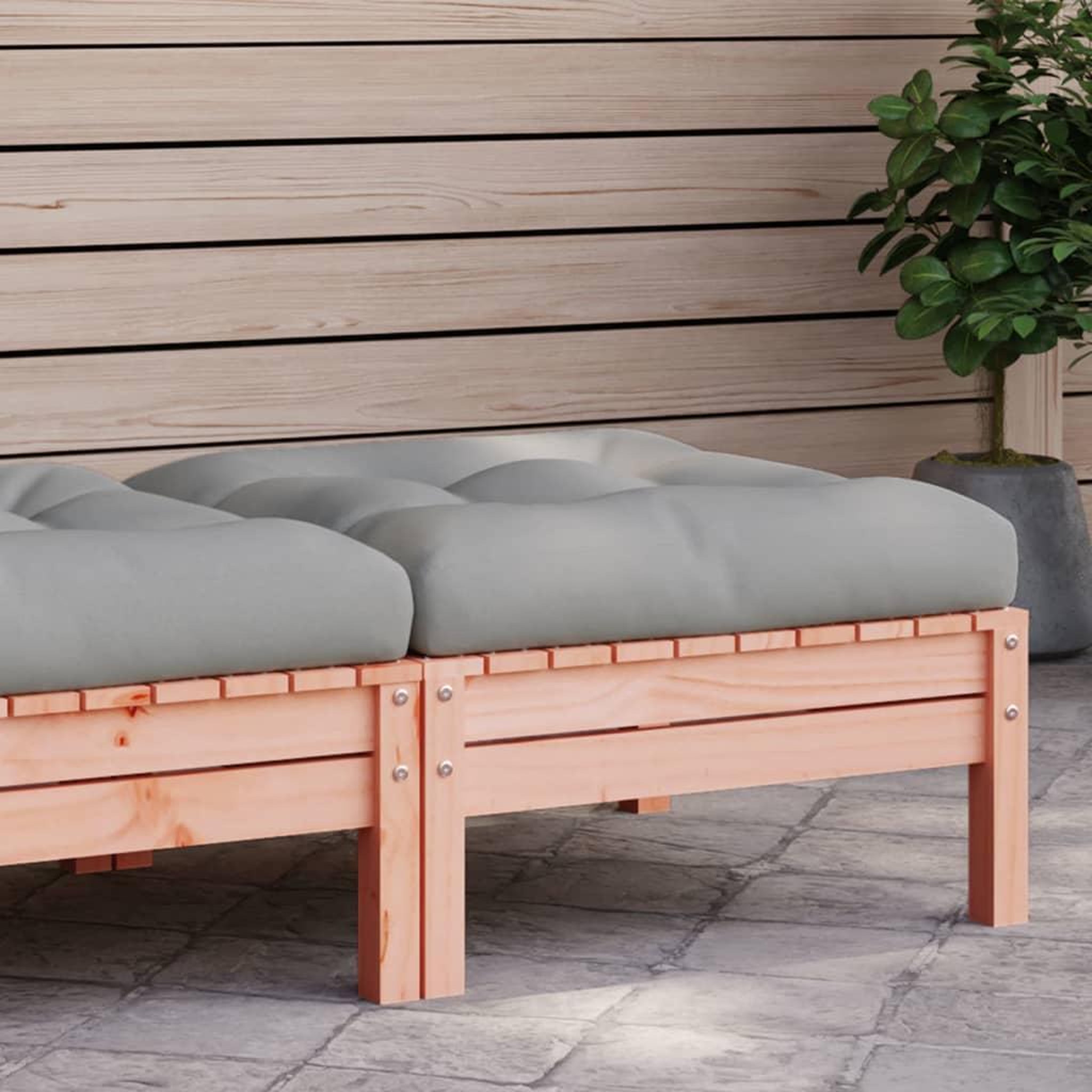 VIDAXL Repose-pied de jardin avec coussin bois massif douglas