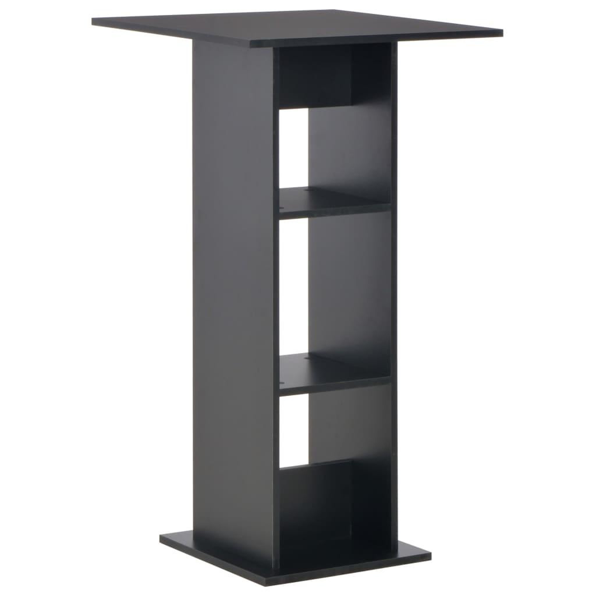 Voir la diapositive 1 : VIDAXL Table de bar Noir 60x60x110 cm