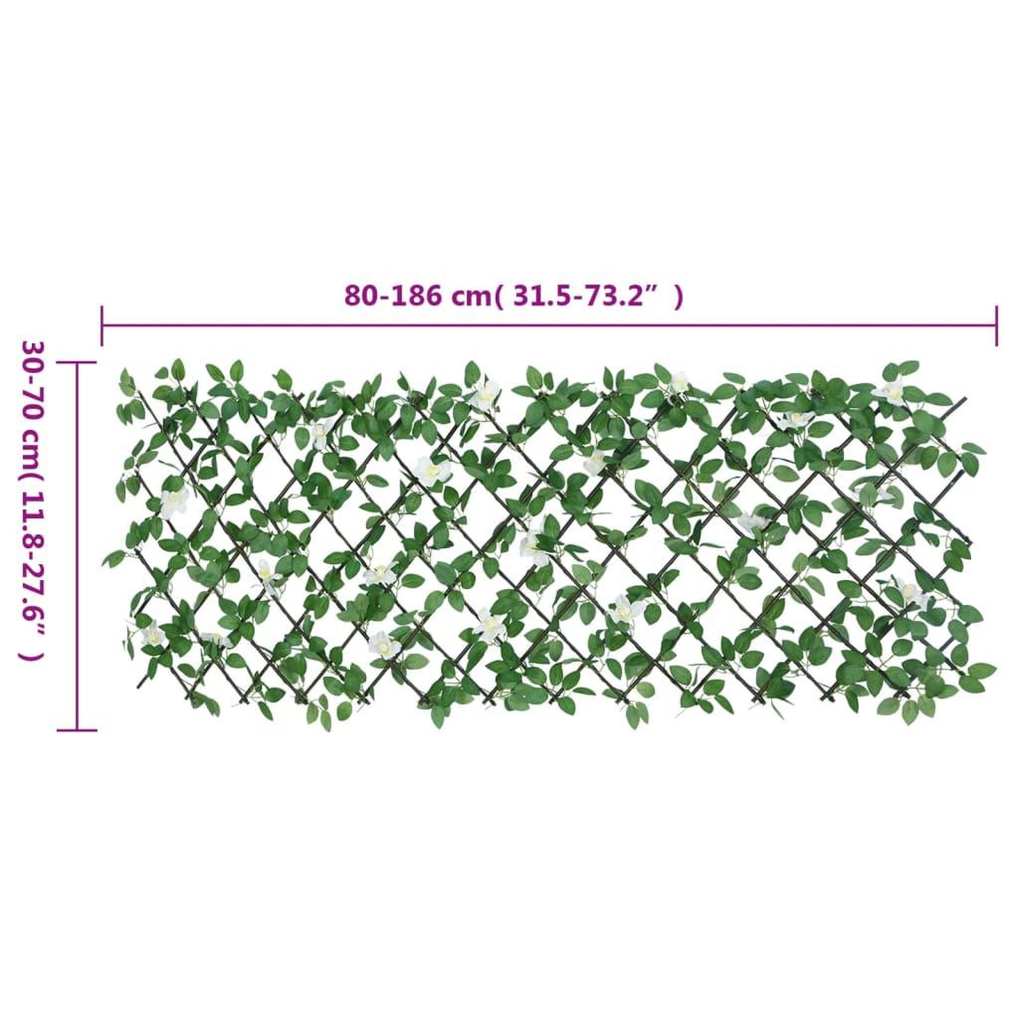 Voir la diapositive 6 : VIDAXL Treillis de lierre artificiel extensible vert 5 pcs 186x30 cm