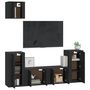 Voir la diapositive 3 : VIDAXL Ensemble de meubles TV 5 pcs Noir Bois d'ingenierie