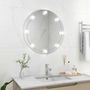 Voir la diapositive 3 : VIDAXL Miroir mural avec lampes LED Rond Verre