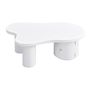 Voir la diapositive 1 : MERAX Table basse forme atypique blanc - 60x100 cm mdf